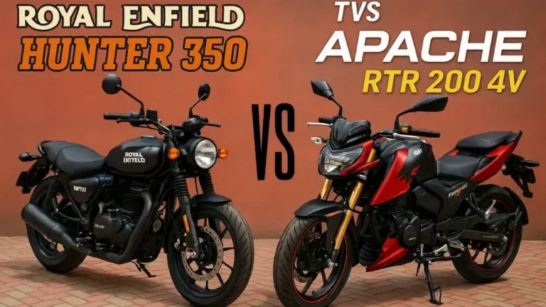 Royal Enfield Hunter 350 vs TVS Apache RTR 200 4V (2025): Price, Specs, and Which One Offers More Bang for Your Buck?